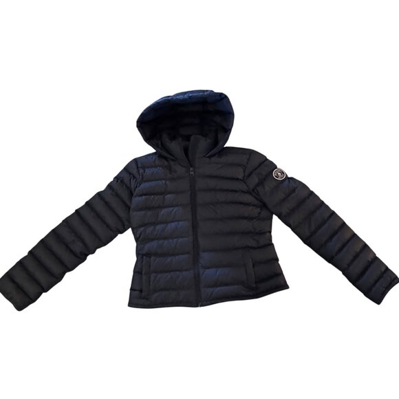 Like new Abercrombie & Fitch Navy Blue Puffer Coat Size Medium - Picture 9 of 11